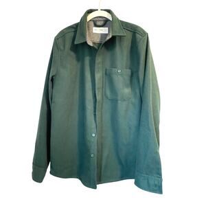 LINE OF TRADE The Kodiak Heavyweight Wool Blend Shirt Shacket Pine Green Mens M
